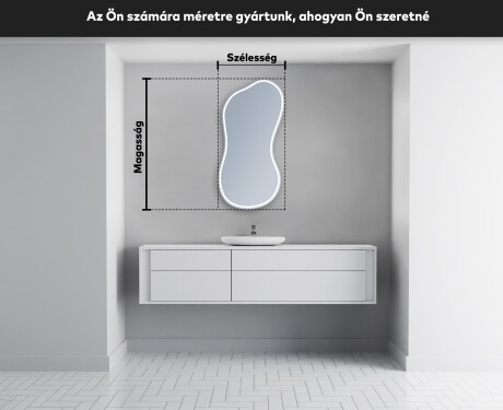 LED Fürdőszobai Tükör Irreguláris Formával K223 #5