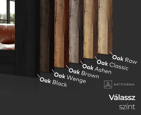 Szögletes Tükör fa kerettel és világítással LED L225 #3