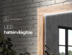 Szögletes Tükör fa kerettel és világítással LED L225 #4