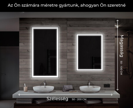 Fürdőszoba Tükör Világítással LED L01 #7