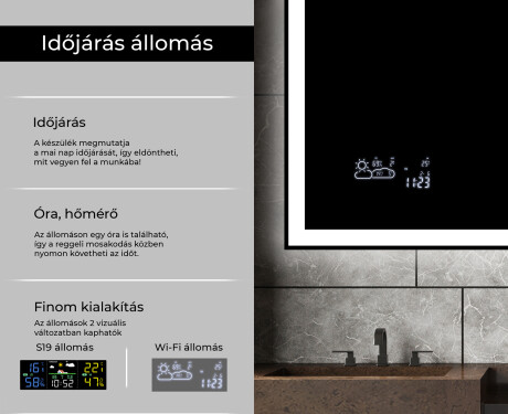 Fürdőszoba Tükör Világítással LED L01 #5