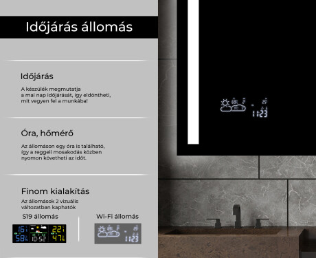 Fürdőszoba Tükör Világítással LED L02 #5