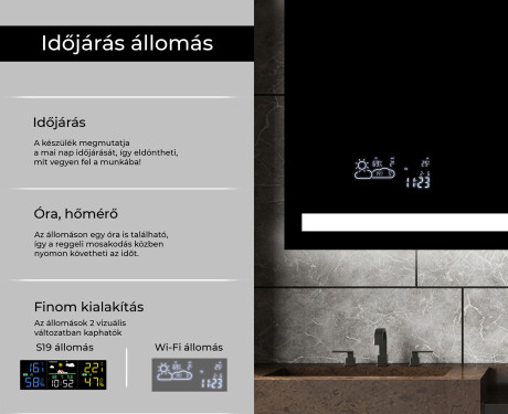 Fürdőszoba Tükör Világítással LED L09 #5