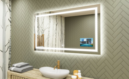 Fürdőszoba Tükör Világítással LED L15 120x80cm - SmartScreen, DualColor