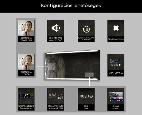 Fürdőszoba Tükör Világítással LED L47 #9