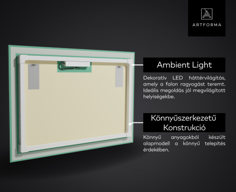 Fürdőszoba Tükör Világítással LED L47 #2