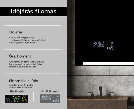 Fürdőszoba Tükör Világítással LED L47 #5