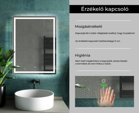 Fürdőszoba Tükör Világítással LED L49 #7