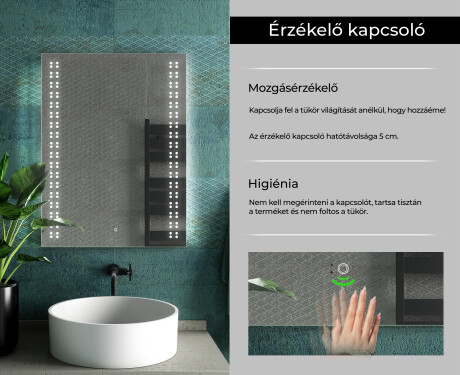 Fürdőszoba Tükör Világítással LED L55 #7