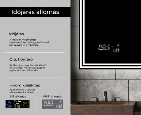 Fürdőszoba Tükör Világítással LED L57 #5