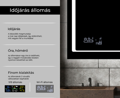 Fürdőszoba Tükör Világítással LED L61 #5