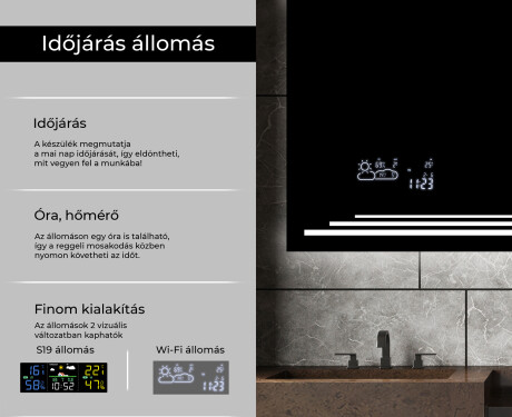 Fürdőszoba Tükör Világítással LED L75 #5
