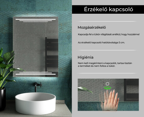Fürdőszoba Tükör Világítással LED L75 #7