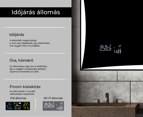 Fürdőszoba Tükör Világítással LED L77 #5