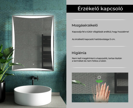 Fürdőszoba Tükör Világítással LED L77 #7