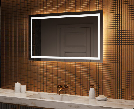 Fürdőszoba Tükör Világítással LED 120x70cm hideg LED színnel 7000K, meleg színnel 3000K vagy semleges színnel 4500K