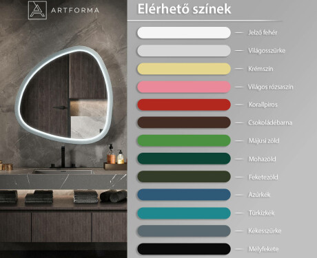 Szabálytalan LED tükör magasfényű lakkozott MDF keretben L308 #3