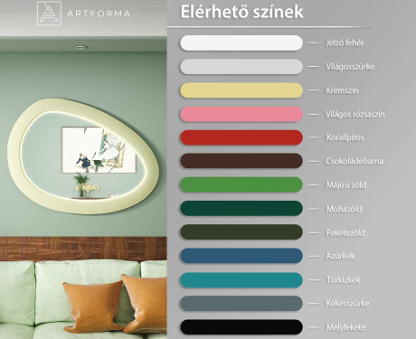 Aszimmetrikus LED tükör MDF kerettel L310 #3