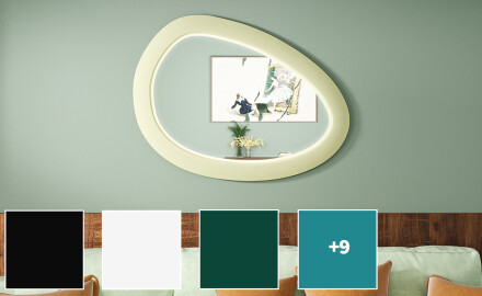 Aszimmetrikus LED tükör MDF kerettel L310