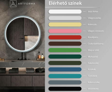 Kerek LED tükör lakkozott MDF keretben L306 #3