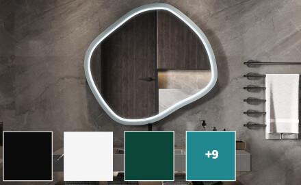 Romb alakú LED tükör lakkozott MDF keretben L309