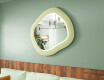 Designos LED tükör MDF-ből geometrikus formában L309