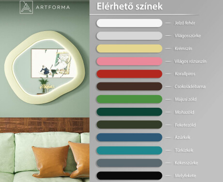 Designos LED tükör MDF-ből geometrikus formában L309 #3