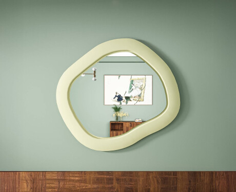 Designos LED tükör MDF-ből geometrikus formában L309 #7