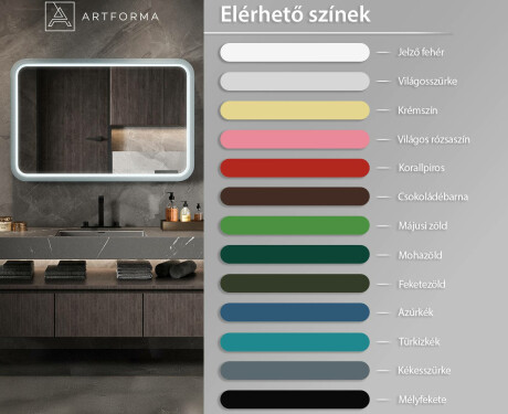 Lekerekített LED tükör lakkozott MDF kerettel L305 #3