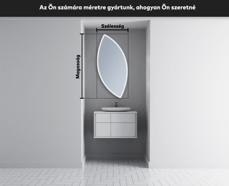 LED Fürdőszobai Tükör Irreguláris Formával L222 #3