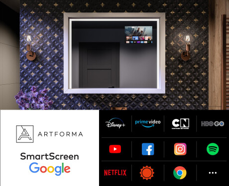 LED fürdőszobai tükör WoodenFrame kerettel, Oslo tölgy színben #3