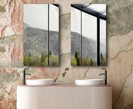 Szögletes függőleges fali tükörlap L198 #6