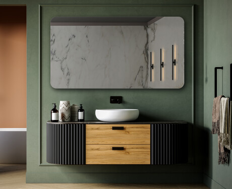 Lekerekített fali tükörlap L199