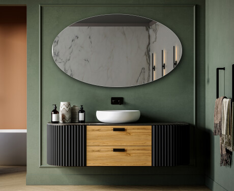 Ovális fali tükörlap L206