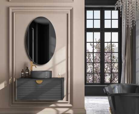 Ovális függőleges fali tükörlap L207 #4