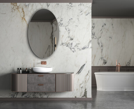 Ovális függőleges fali tükörlap L207 #5