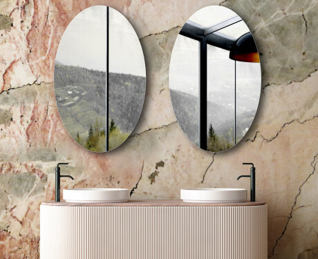 Ovális függőleges fali tükörlap L207 #6