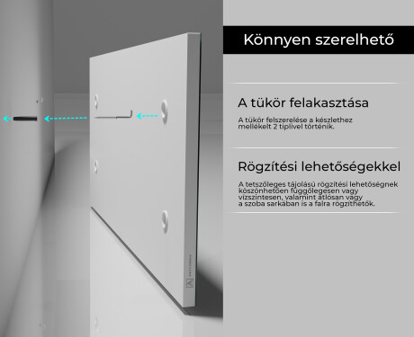 Szögletes fali tükörlap kerettel L197 #6