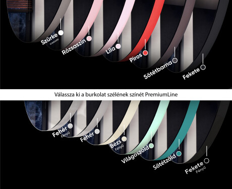 Kerek fali tükörlap kerettel L203 #2