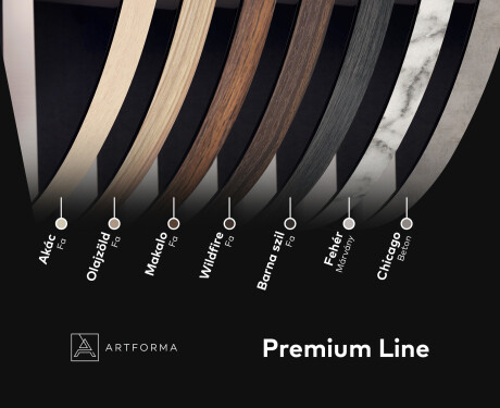 Kerek fali tükörlap kerettel L203 #3