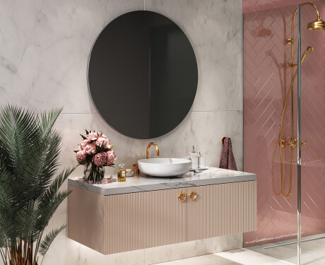 Kerek fali tükörlap kerettel L203 #6