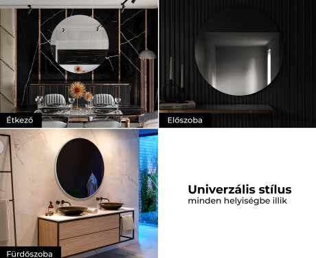 Kerek fali tükörlap kerettel L203 #7