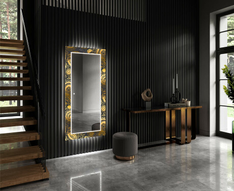 Előszobai Dekorációs Tükör Led Világítással - Ancient Pattern #2