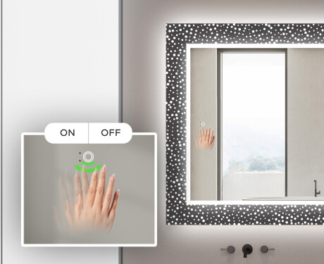 Megvilágított Dekoratív Tükör A Fürdőszobához - Dotts #5