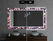 Megvilágított Dekoratív Tükör A Fürdőszobához - Elegant Flowers #7