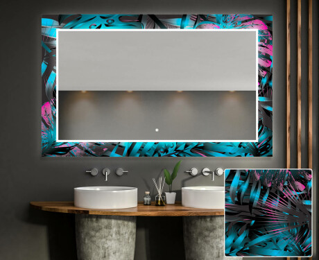 Megvilágított Dekoratív Tükör A Fürdőszobához - Fluo Tropic