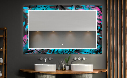 Megvilágított Dekoratív Tükör A Fürdőszobához - Fluo Tropic