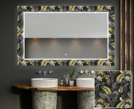 Megvilágított Dekoratív Tükör A Fürdőszobához - Goldy Palm