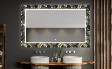 Megvilágított Dekoratív Tükör A Fürdőszobához - Goldy Palm