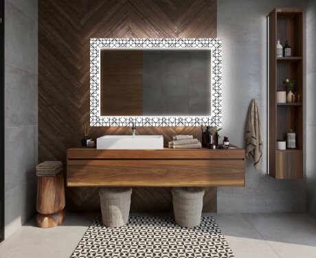 Megvilágított Dekoratív Tükör A Fürdőszobához - Industrial #12